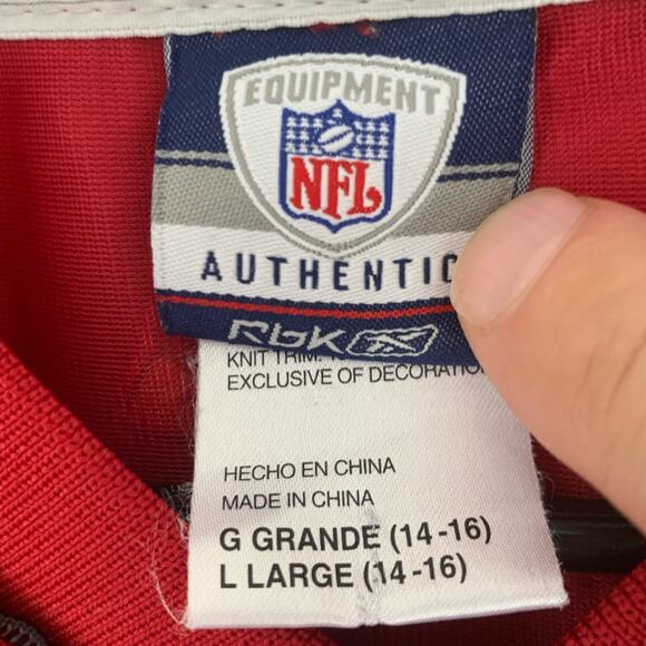 AUTHENTIC VINTAGE REEBOK ARIZONA CARDINALS EDGERRIN JAMES YOUTH JERSEY SZ LARGE - Picture 4 of 8